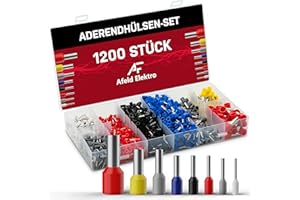 AFELD ELEKTRO Juego de Terminales de Cable - 1200 unidades - aislados - Terminales de Cable de 0,5mm2 a 10 mm2