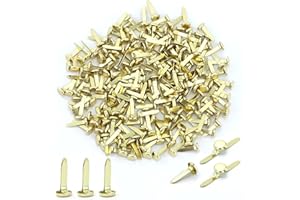 AMANDELIZABE 220 Stück Mini Gold Pushpins, Metall Rundkopf Scrapbook Clips, Pushpin Pattern Pocket Clips, Paper Letter Clips für Schule, Büro, Basteln DIY (Gold)
