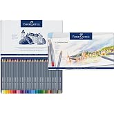Faber-Castell 114636 &ndash; Metal Case with 36 Watercolour Hexagonal Goldfaber Aqua &ndash; Assorted Colours | L&aacute;pices de acuarela resis