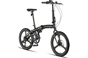 Licorne Bike Phoenix 2D Cross - Bicicletta pieghevole in alluminio, 20 pollici, freno a disco, pieghevole, da uomo e da donna, a 7 marce, telaio in alluminio