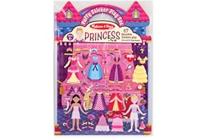 Melissa & Doug Libri adesivi bambini attacca stacca, Set stickers, Album stickers principesse e castelli per bambini, Giochi creativi da viaggio, Regalo per bambini dai 4 anni in sù