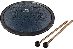 Sonic Energy 7 Zoll Zungentrommel – G Moll, 8 Töne – Für Meditation, Yoga, Kinder – Inkl. Schlägel und Tasche – Marineblau (SSTD2NB)