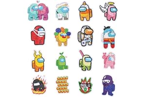 MEIEST 5D DIY Diamond Painting Stickers Kits for Kids, Game Us Diamond Art Mosaic Stickers by Numbers Kits Crafts Set for Children, Boys and Girls,Creative Handmade Art Craft Gift(Cartoon Among)