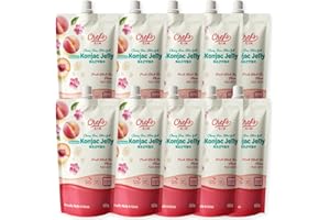 ‎JEOLLANAMDO THE KITCHEN OF KOREA Chef’s Gim Konjak-Getränkegelee | 10er Set à 150g | Vegan, Kalorienarm, zuckerfrei & ballaststoffreich | 3 Sorten: Pfirsich-Schwarztee, Kamille-Litschi, Lavendel-Apfel-Mango (Pfirsich-Schwarztee)