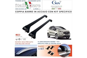Italfodere Barre da Tetto Ford ECOSPORT Portatutto Portapacchi GEV 9200+9267 Acciaio