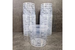 powerpreis24 25 Stück Farbmischbecher Mischbecher mit Skala 385 ml Einwegmischbecher Messbecher (0,18€/Stück)