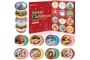 Scent-Hi Tart Profumate Cera per Lampada Profumata, 100% Cera di Soia Naturale Circolare,12 sezioni, Set Regalo di Profumi per Natale