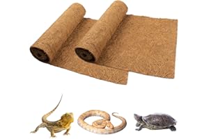 FENGAIM Alfombra para reptiles de fibra de coco, 2 paquetes de alfombras naturales para terrarios, sustrato para reptiles, sustratos para dragón barbudo, geco leopardo, iguana, lagarto, serpiente, tortuga
