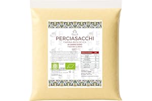 RACILIA Farina di Semola di Grano Duro Bio Perciasacchi - Grano Antico 100% Siciliano e Biologico - Ricco di Fibre e Proteine - 1kg