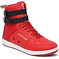Zixer Men's Biker's Style High Top Fashion Sneakers/Sports/Casual Shoes for Men || Ankle Casual Shoes for Men Latest || Motorcycle Riding Boots ||Bike Riding Biker Boots