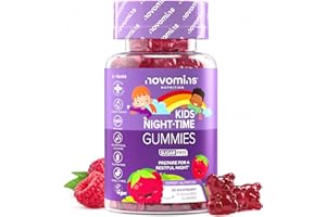 Sonno Bambini Gommose – Rilassamento serale & sostegno del sistema nervoso – Con Magnesio, L-Teanina & Vitamina B12 – Vegan & senza glutine – 30 gommose – Novomins
