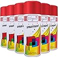 Elegant Multipurpose SPRAY PAINT – Red – 400ML – PACK OF 6, 6 Pack (400ML x 6 Pcs) – Fast Drying DIY Paint – All Weather Resistance – Interior And Exterior Acrylic Paint
