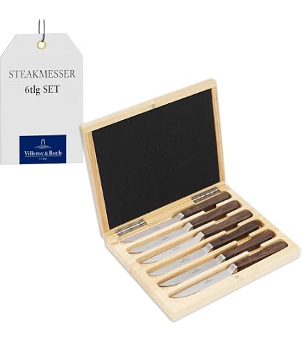 Zassenhaus 70804 Set Di 4 Coltelli Da Bistecca In Acciaio Inox Con Manico In Legno Pakka