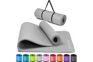 ‎KG PHYSIO KG Physio Yogamatte Rutschfest und Gepolstert - Yoga Matte mit Tragegurt, Fitnessmatte, Turnmatte, Sportmatte Dicke 8mm, Gymnastikmatte, Gym Matte, Pilates Matte, Fitness Matte Sport, 183x60cm