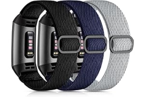 Epova Fitbit Charge 4/Fitbit Charge 3 paski nylonowe, regulowane, elastyczne, elastyczne, elastyczne, elastyczne, elastyczne paski sportowe do ładowania 4/Charge 3