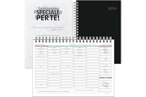 KAÏDENSÏ Diario Agenda 2024 Giornaliera Settimanale - Weekly Planner 2024 12 Mesi con Copertina Morbida - Planning da Tavolo, 16,5 x 24 cm