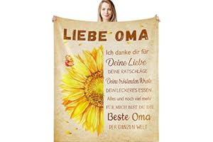 ‎G-DAKE G-dake Geschenk für Oma, Beste Oma Decke Geschenke zum Geburtstag Geburtstagsgeschenke Muttertagsgeschenke Geschenkideen, Kuscheldecke Flauschig 130x150cm