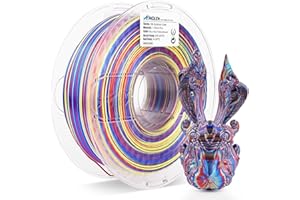 AMOLEN Filament PLA pour imprimante 3D, filament PLA 1,75 mm, filament soigneusement enroulé, compatible avec les imprimantes 3D FDM, précision dimensionnelle +/- 0,02 mm, bobine de 1 kg (2,2 livres)