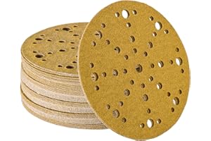 Wabrasive Schleifscheiben 150mm Klett 48 Löchern K60 Set 50 Stk | für Trockenschleifen von Holz und Karosseriereparaturen | passend zu Festool Rotex 150 mit Schleifteller 150mm klett