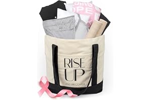 SWEET JOJO DESIGNS Mastectomy Must Haves Breast Cancer Gifts for Women Get Well Soon Post Surgery Recovery Gift Set Items Pillow Drain Holder Self Care Kit Package Breast Reduction or Augmentation Essential Basket