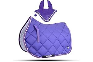 GALLOP SHOP General - Sottosella con velo da mosca abbinato, colore: Viola