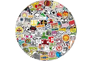 Ausikou Naklejki winylowe, 100 sztuk, wodoodporne, graffiti, stylowe naklejki na deskorolkę, snowboard, samochód, motocykl, rower, bagaż, laptop