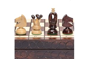 Husaria European International Set da Gioco di Scacchi in Legno, King's Classic - Set di Scacchi di Dimensioni Grandi di 45 Centimetri