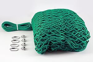 time4horses Futtersparnetz für Heuraufen 240x360cm, Maschenweite 30x30mm, Seilstärke 5mm Heunetz inkl. Befestigungsmaterial