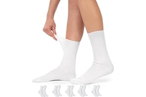 STAR SOCKS GERMANY Arztsocken (5 Paar) Herrensocken I Damensocken I Pflegersocken I Krankenschwestersocken I Weiß I Baumwolle I kochfest bis 90° I 1:1 Rippe I Diabetikersocken I 35-38 I 39-42 I 43-46