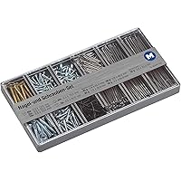 Metafranc Nagel- und Schrauben-Sortiment 113-teilig + 210 g - Nägel, Drahtstifte & Holzschrauben im Set - Vorsortiert in…