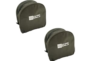 BZS Fishing Reel Cases with 600D Polyester Finished - Padded Bag with Fishing Protective Accessories for Larger Reels, Green