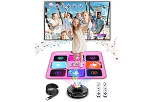 LEO WAY Single-Player Dance Mat, HD Dance Pad with Wireless Controller & Disco Ball & HD Camera, Gift for Kids Adults Boys Girls
