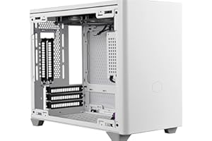 ‎COOLER MASTER Cooler Master MasterBox NR200P Mini ITX Obudowa Komputera - Panel Boczny ze Szkła Hartowanego, Doskonałe Opcje Chłodzenia, Pionowy Wyświetlacz GPU, 360-stopniowa Dostępność bez Narzędzi - Biały