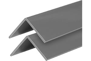 FDD4U PVC Trim for Corner Angles, Walls, Fixtures & Furniture - 90 Degrees PVC Moulding - 2X 1 Metre Length Angle Trim - Easy Fit, Waterproof & Durable Plastic Angle Corner Trim - 40x40 mm - Grey