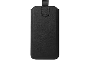 LOGILINK Protective Mobile Phone Sleeve with Magnetic Closure 4.7 Inches Black Suitable for Samsung, Apple, Huawei, Sony, LG, Nokia, etc