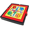 Toyshine Ludo Board Game with Storage Compartment I Best Classic Board Game Set for Kids, Adults, Family & Friends I Portable Educational Travel Ludo