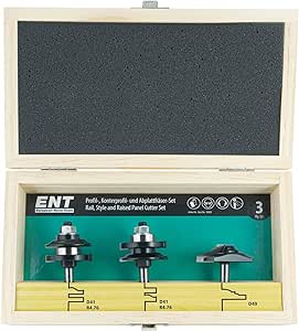 Ent 3 Piece Hw Ogee Stile And Rail Router Bit Set Amazon De Diy Tools