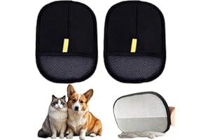 AXVRAV 2 Pcs Fellmagnet Handschuh, Doppelseitige Fellhandschuhe Fingerlos Katze- Fell Magnet Handschuhe, Wiederverwendbare Katzen Handschuhe Fellpflege für Glattes und Gesundes Fell für Sofas Kleidung