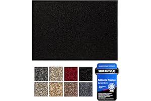 ‎CARPET DIEM Carpet Diem Prestige Schmutzfangmatte schön und haltbar, Premium Fußmatte innen & außen - Sauberlaufmatte für Eingangsbereich, Flur & Haustür - Schwarz 90x150