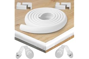 HAPPY CHLEA® Protection d'Angles et Rebords pour Bébés. Couverture Totale de 2,4 M avec Protège-Angles et 4 Protège Coin. Technologie Active Foam + 2 Bloque-Tiroirs. Sécurité Enfants