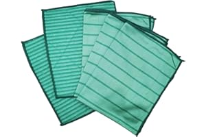 Lot de 5 pièces Microfibres Bambou Vertes (2 lavettes et 3 lingettes) Bambou Brillante