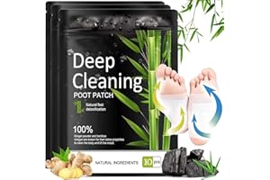 Patch Detox Pieds,30 Pièces Détox pour les Pieds,Foot Patches Detox Aux Herbes Naturelles,Deep Cleansing,Favorise la Circulation Sanguine,Elimine les Toxines du Corps,Améliorez la Qualité du Sommeil