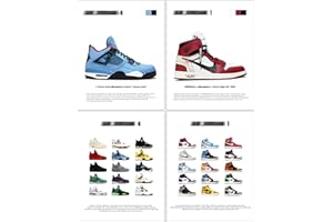 CREAARO Hypebeast – Lot de 4 affiches de baskets sans cadre Michael Jordan, chaussures pour adolescents, garçons, hommes, décoration de chambre (20,3 x 30,5 cm)