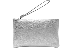 Parubi, Pochette Donna a Mano, In Vera Pelle, Made in Italy, Borsetta Piccola Clutch con Laccetto da Polso Elegante Cerimonia, Modello Aura