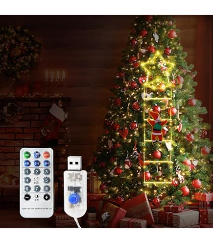 Guirlande Lumineuse Noël 43,2 M 320 LED - 8 Modes, Télécommande, Timer, IP44 Étanche, Blanc Chaud