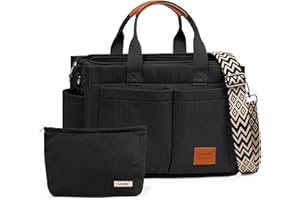 Captain Blues Cord Tasche Damen, Große Handtasche, Shopper Tasche, Arbeitstasche Damen, Umhängetasche mit Reißverschluss, Cord Tote Bag für Uni & Alltag