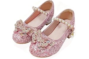 GENERIC ZJstyle Girls Princess Shoes Sequin Party Shoe Girls' Mary Jane Shoes Bling Sandals Little Girl Sparkle Wedding Dress Up Shoe Cosplay Dance Shoes for Party Birthday