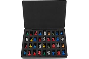 Minahao Miniaturenkoffer. Kompatibel mit Warhammer 40k, DND und Allen kleinen Miniaturen. Mit vorgeschnittener 36-Loch-Schaumstoffschicht. (Schwarz)