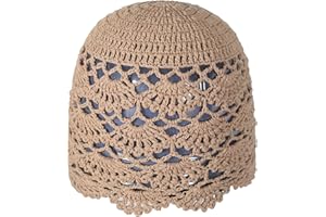 ZLYC Häkelmütze aus Baumwolle Berretto Donna