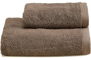 Lisola Set Asciugamani Bagno Viso e Bidet, Coppia Asciugamani Bagno, in Spugna di Cotone 530 gr/mq, 110 x 60 cm + 60 x 40 cm, Morbido al Tatto, Made in Italy, Tinta Unita. Modello: Perla